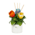 Gli Alberelli Diffusore Fiori Ceramica Capodimonte 16x13 cm Tulipani - VivoSpazio