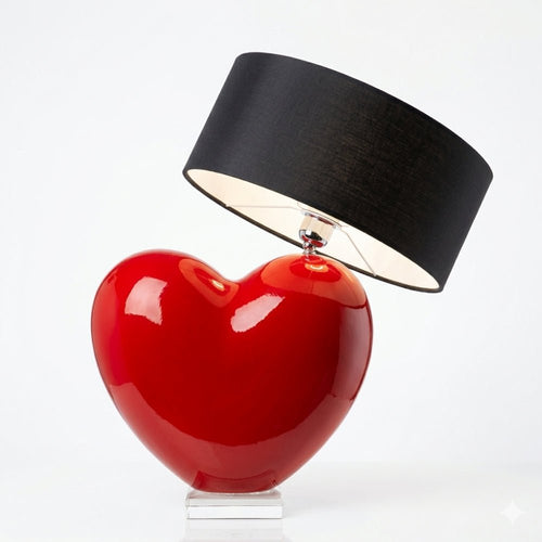 Gli Alberelli Lampada Cuore Rosso con Paralume Regolabile 50 cm - VivoSpazio